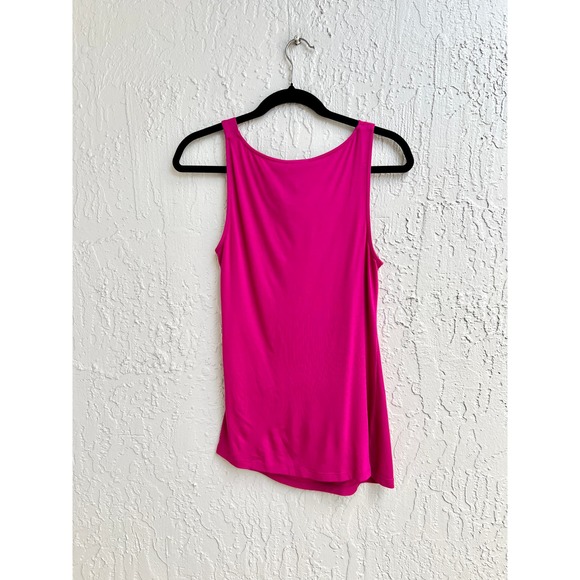 NWT Theory Sleeveless Jayra Cowl Neck Top Fuchsia Pink Women's Size Small - Picture 4 of 4